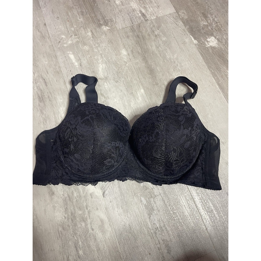 Black Lace Elegance Back‎ Close Underwire Bra US 42D
